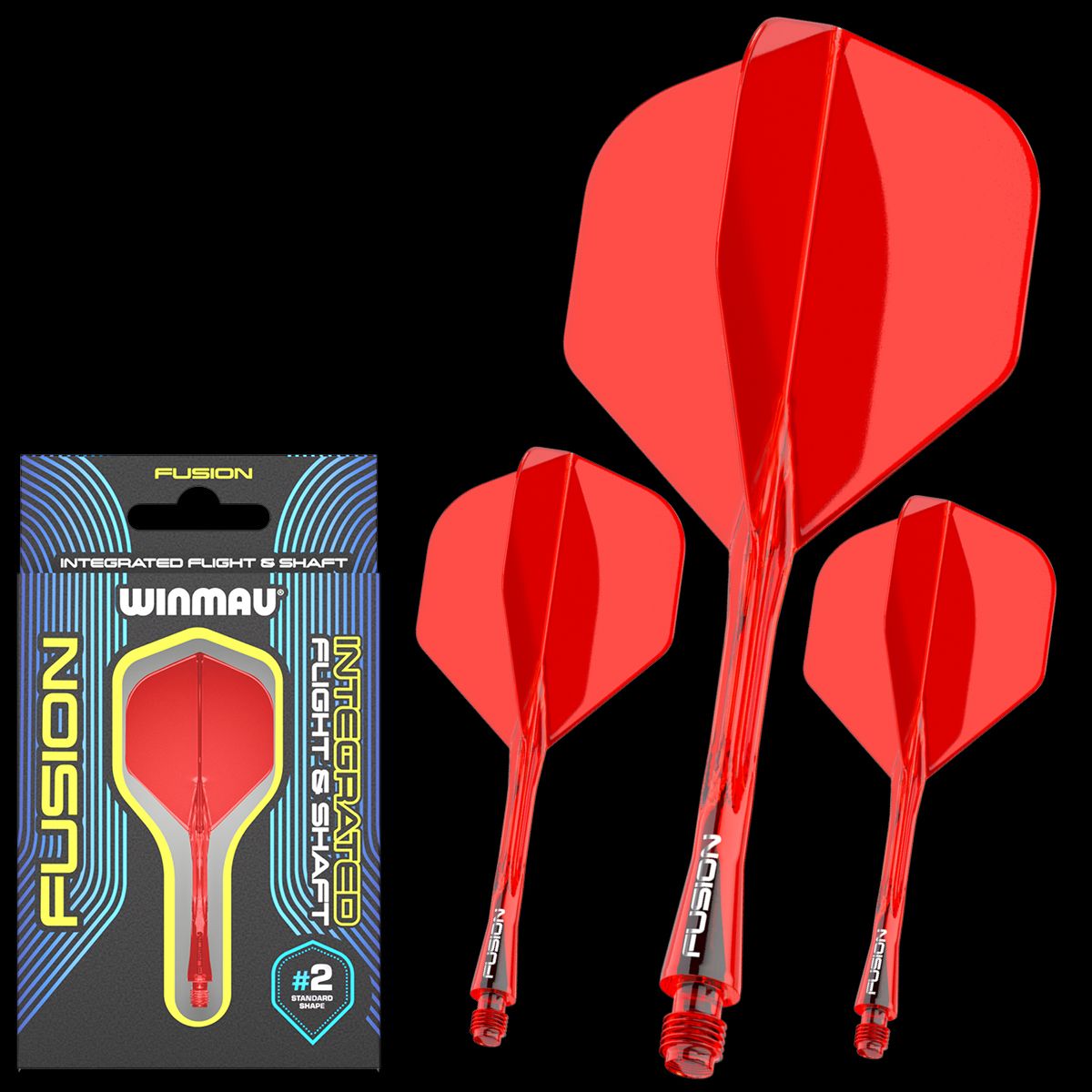 WINMAU Fusion Flight & Shaft Red #2 GW Darts