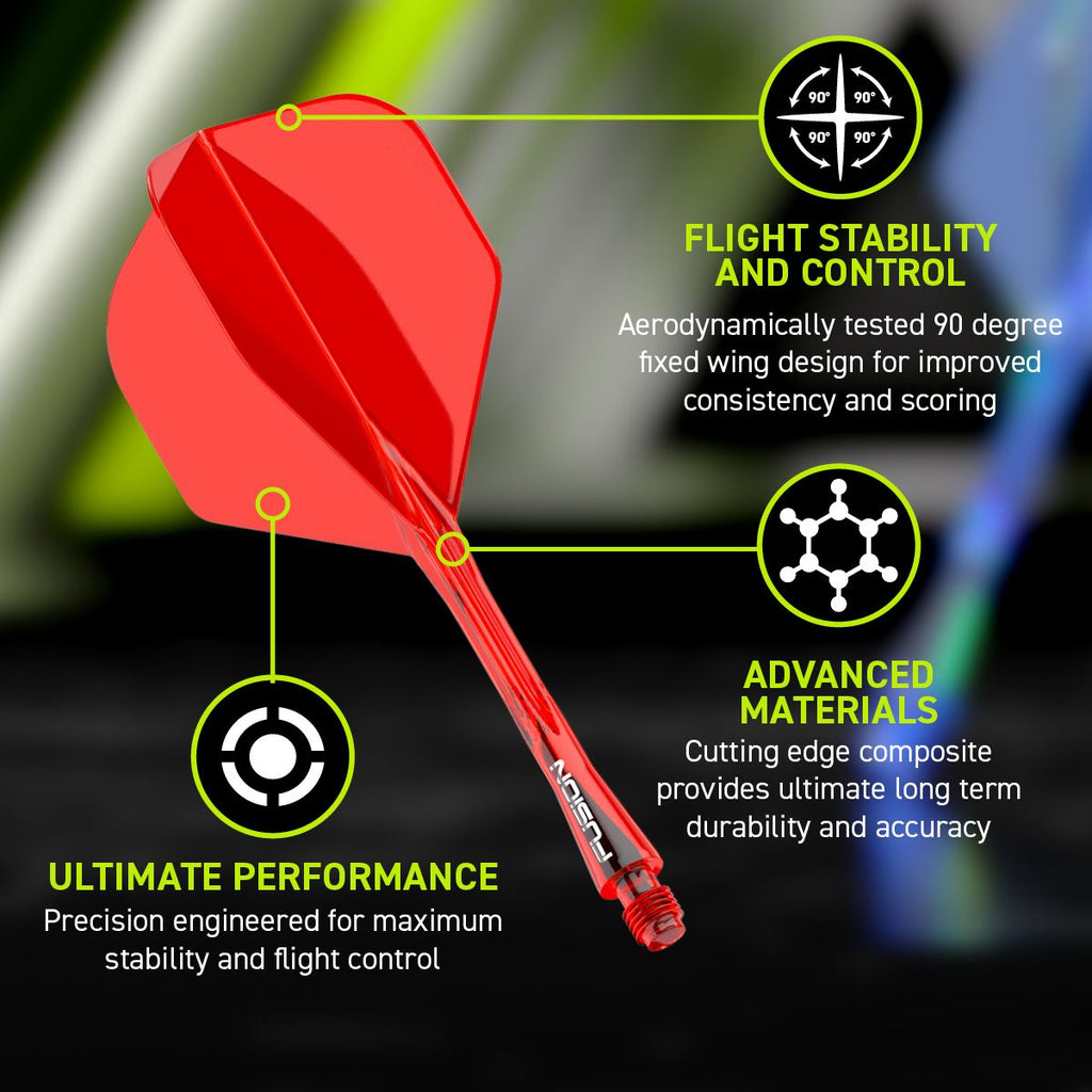 WINMAU Fusion Flight & Shaft Red #2 GW Darts
