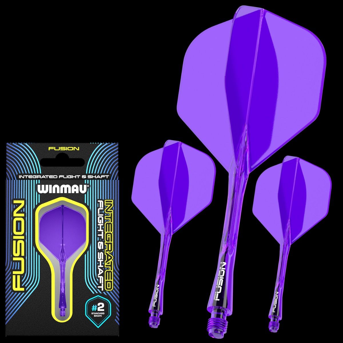WINMAU Fusion Flight & Shaft Purple #2 GW Darts