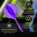 WINMAU Fusion Flight & Shaft Purple #2 GW Darts