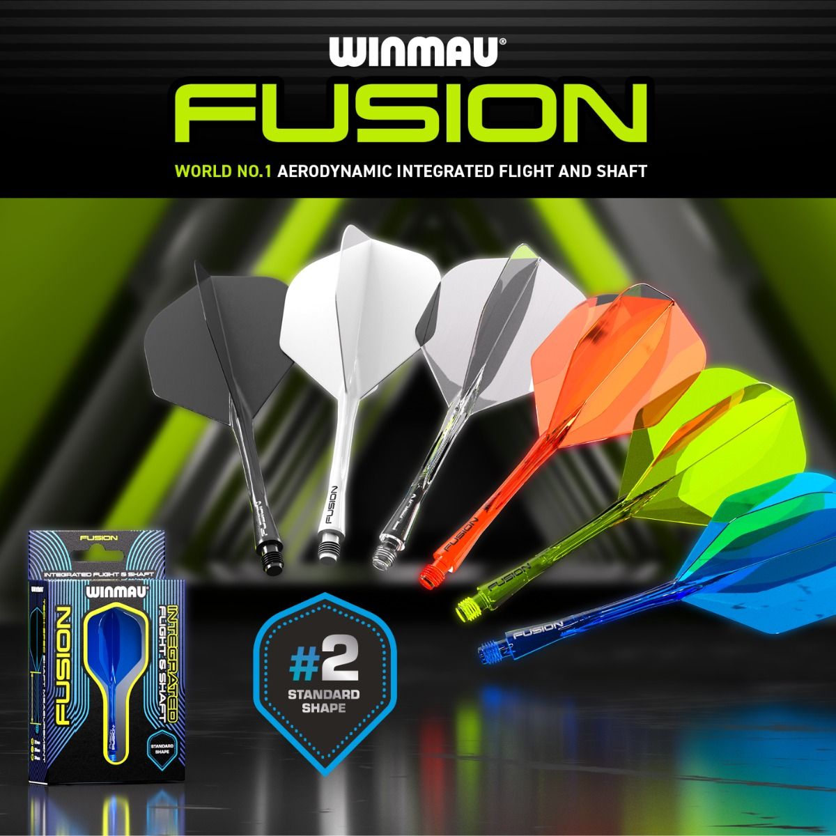 WINMAU Fusion Flight & Shaft Purple #2 GW Darts