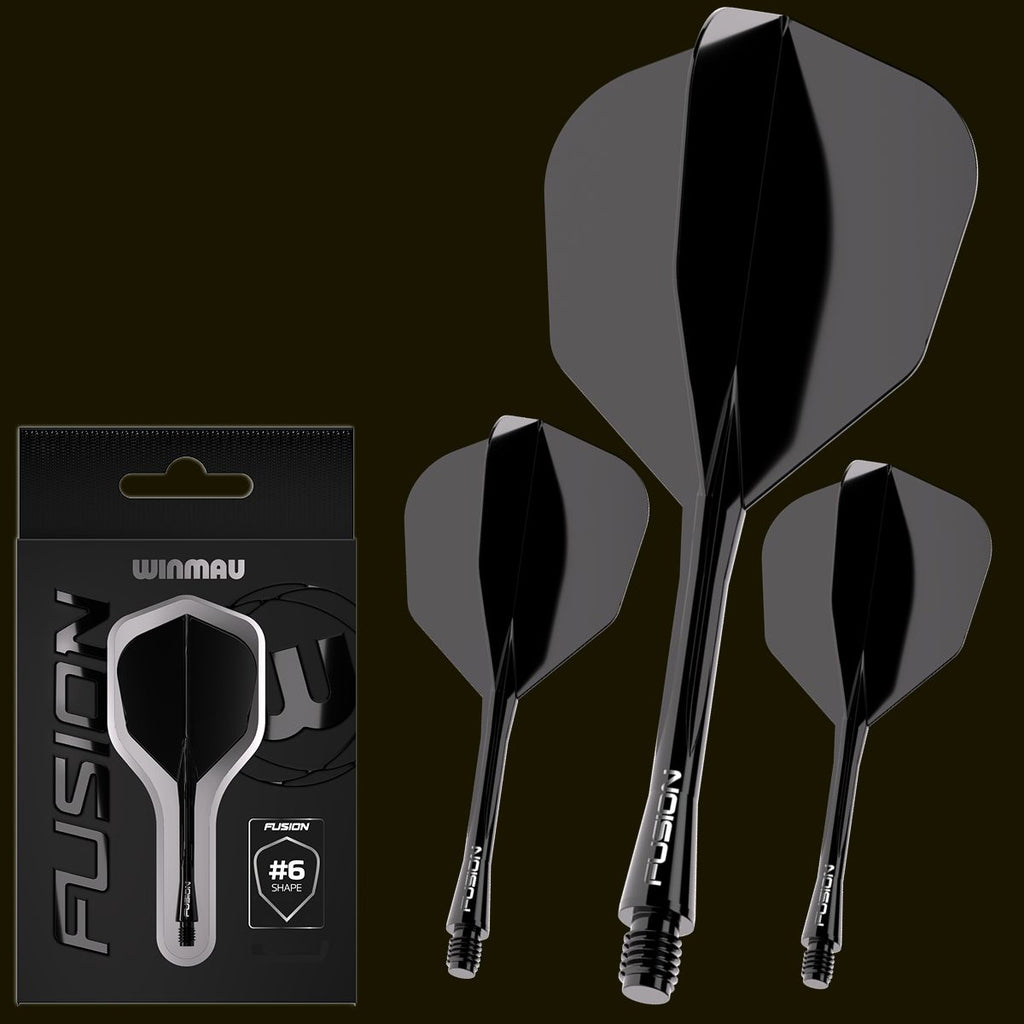 WINMAU Fusion Flight & Shaft Black #6 GW Darts