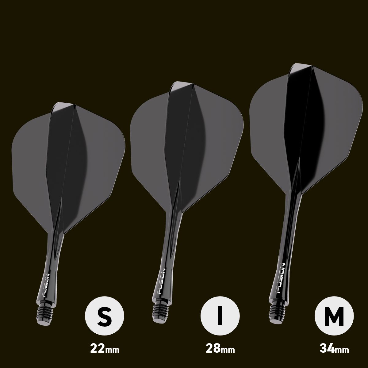 WINMAU Fusion Flight & Shaft Black #6 GW Darts