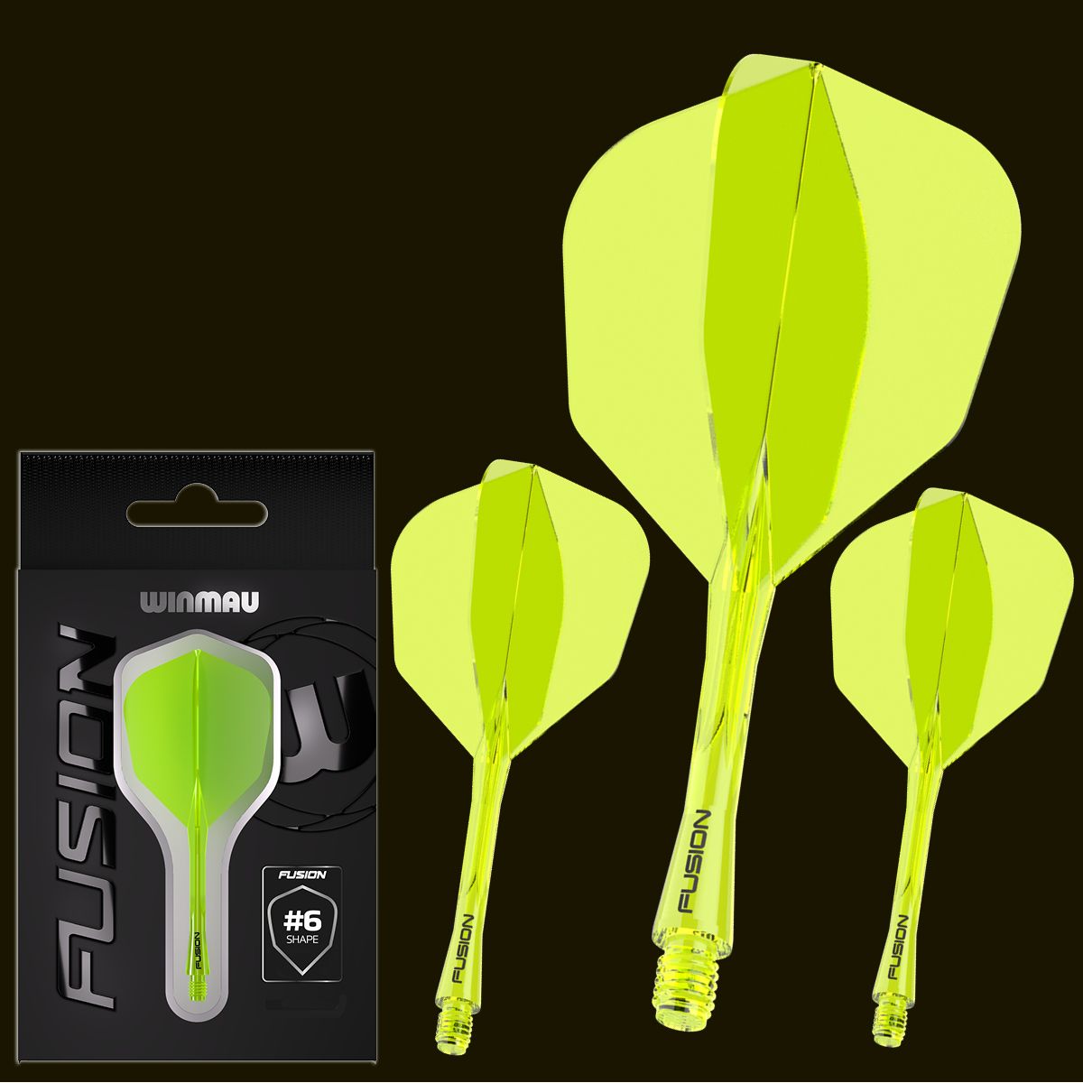 WINMAU Fusion Flight & Shaft Yellow #6 GW Darts
