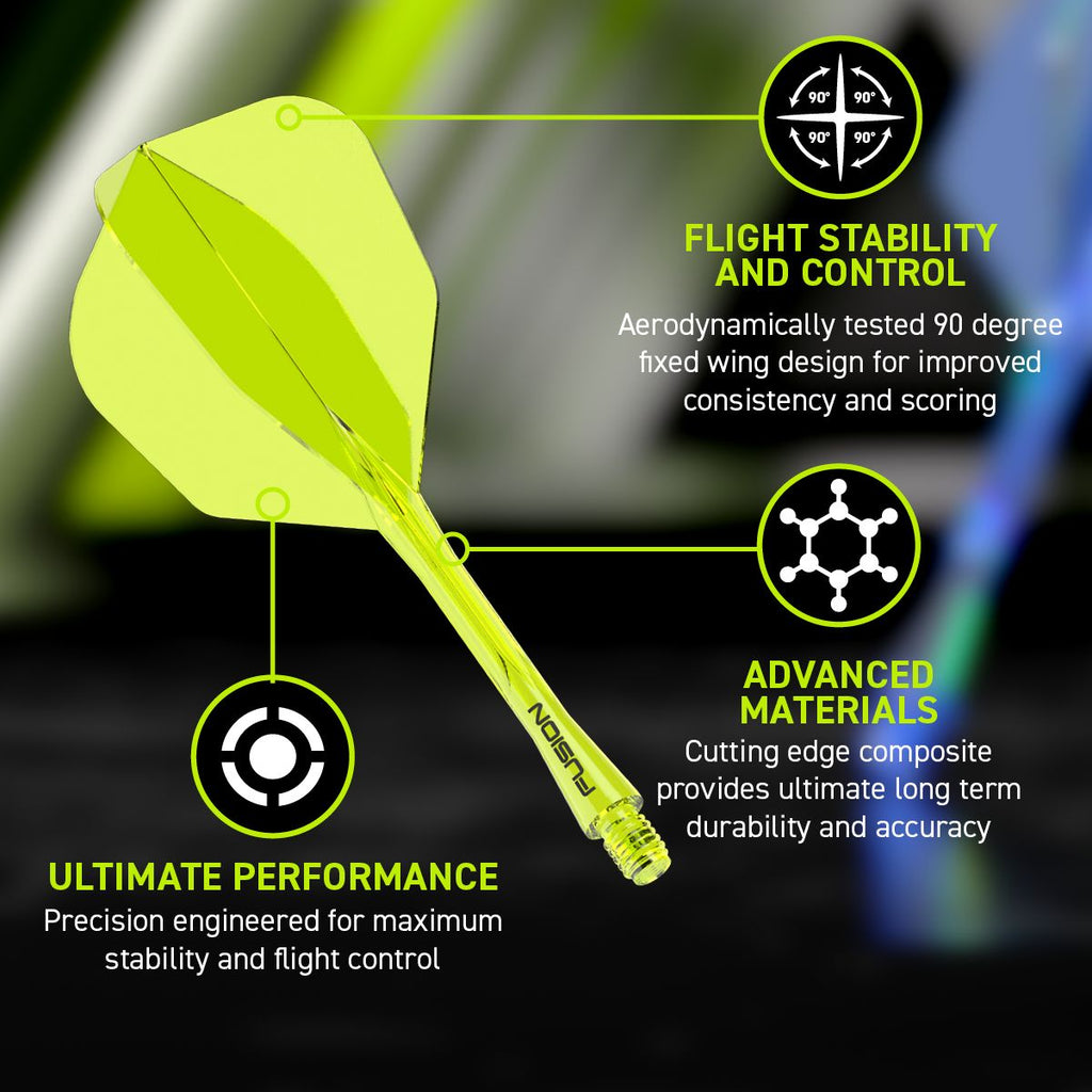WINMAU Fusion Flight & Shaft Yellow #6 GW Darts