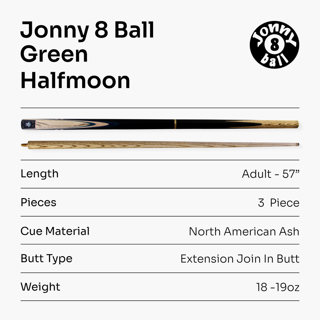 Jonny 8 Ball adjustable 57-inch 3-piece cue Cue + Case