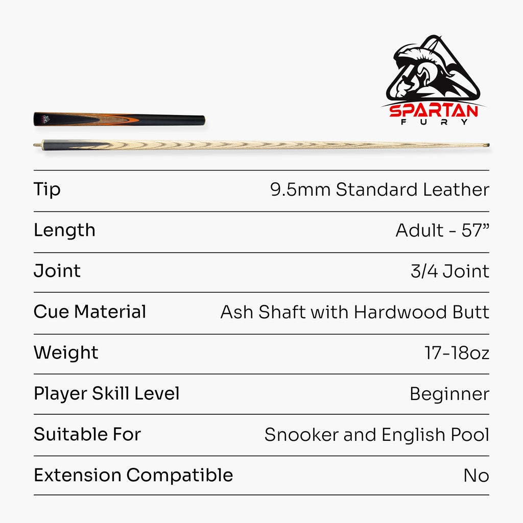 Spartan Fury Vanquish 3/4 cue and soft case set Cue + Case
