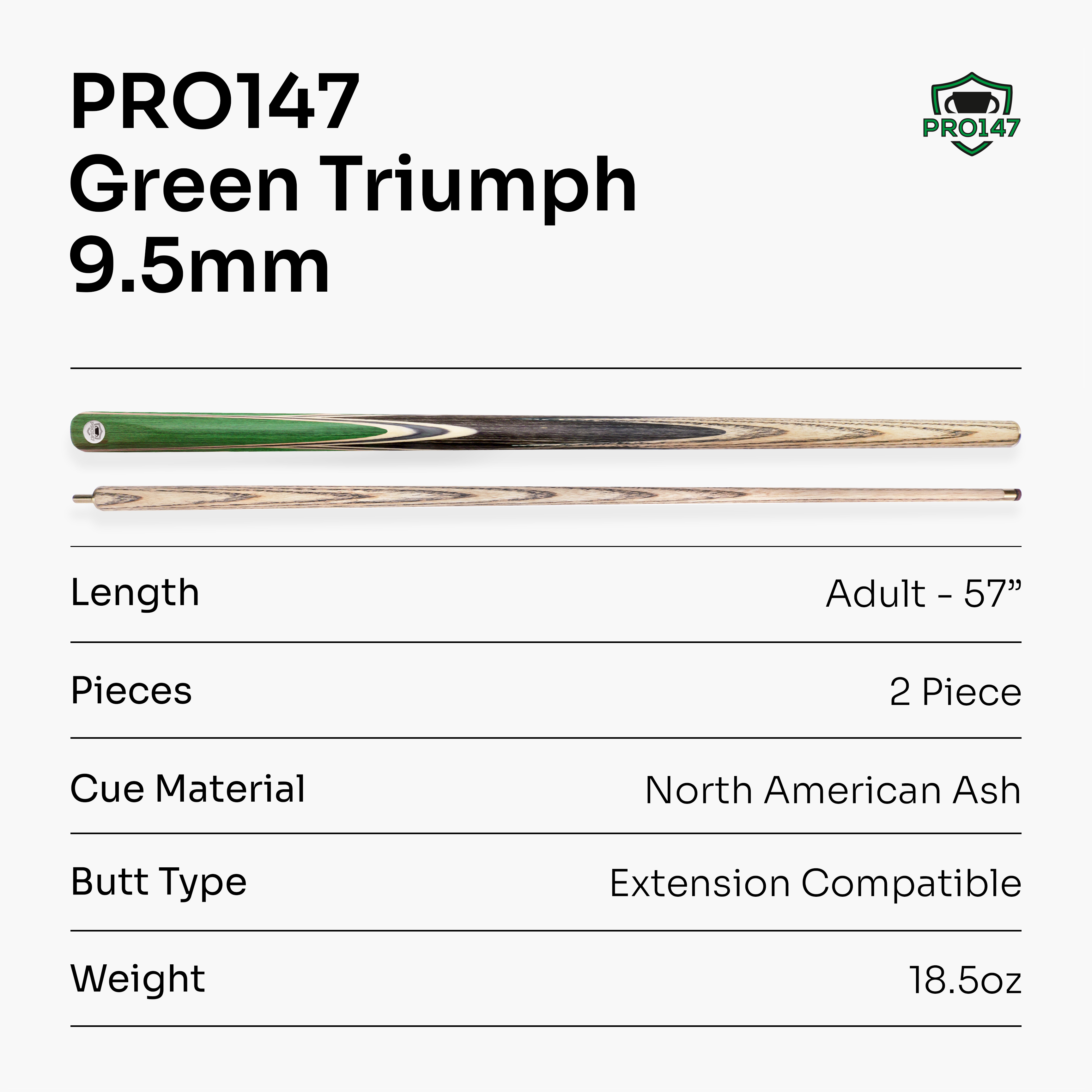 PRO147 Triumph 2-piece cue
