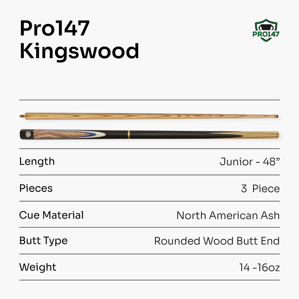 PRO147 Kingswood 48-inch junior 3-piece cue