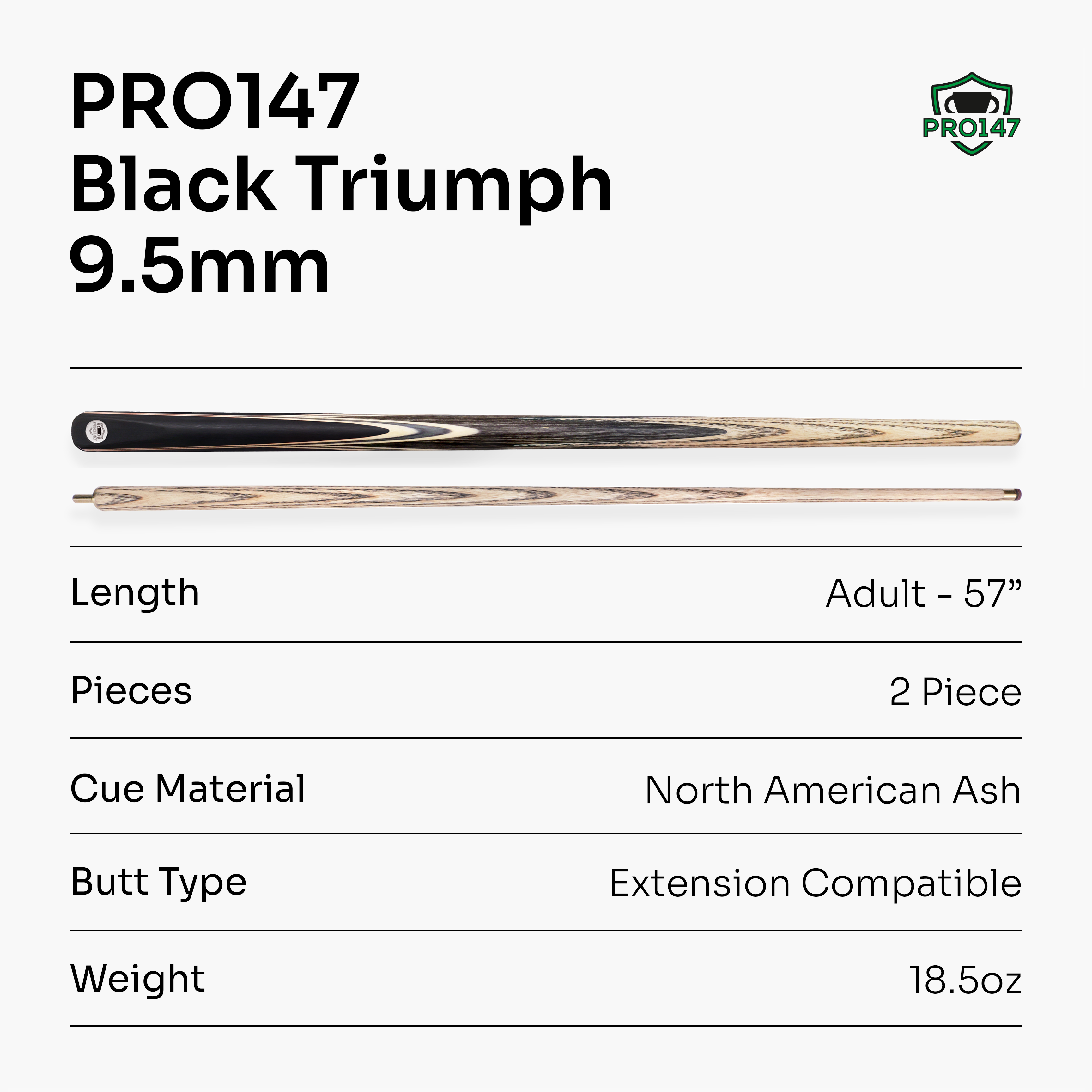 PRO147 Triumph 2-piece cue