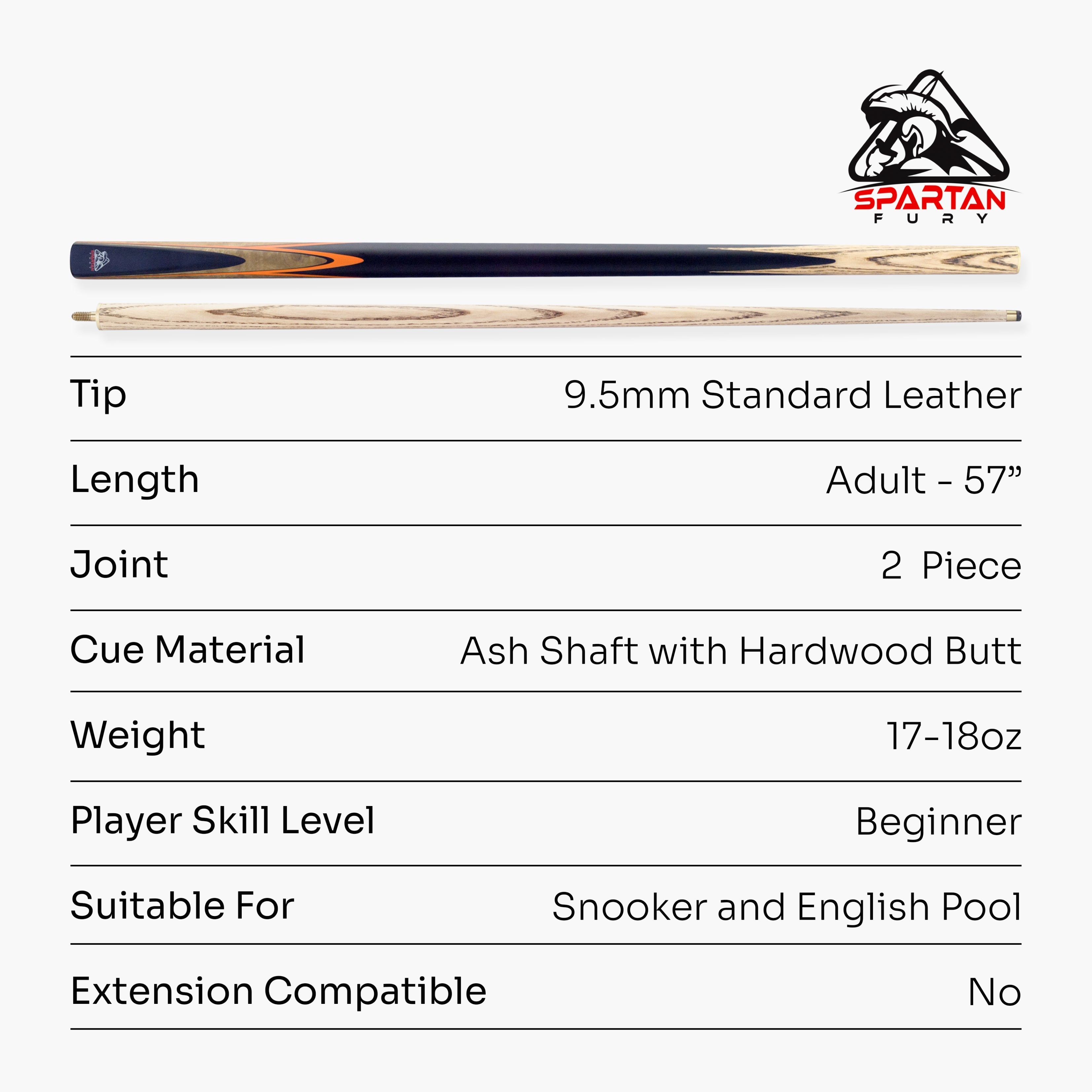 Spartan Fury Conquest cue and soft case set Cue + Case