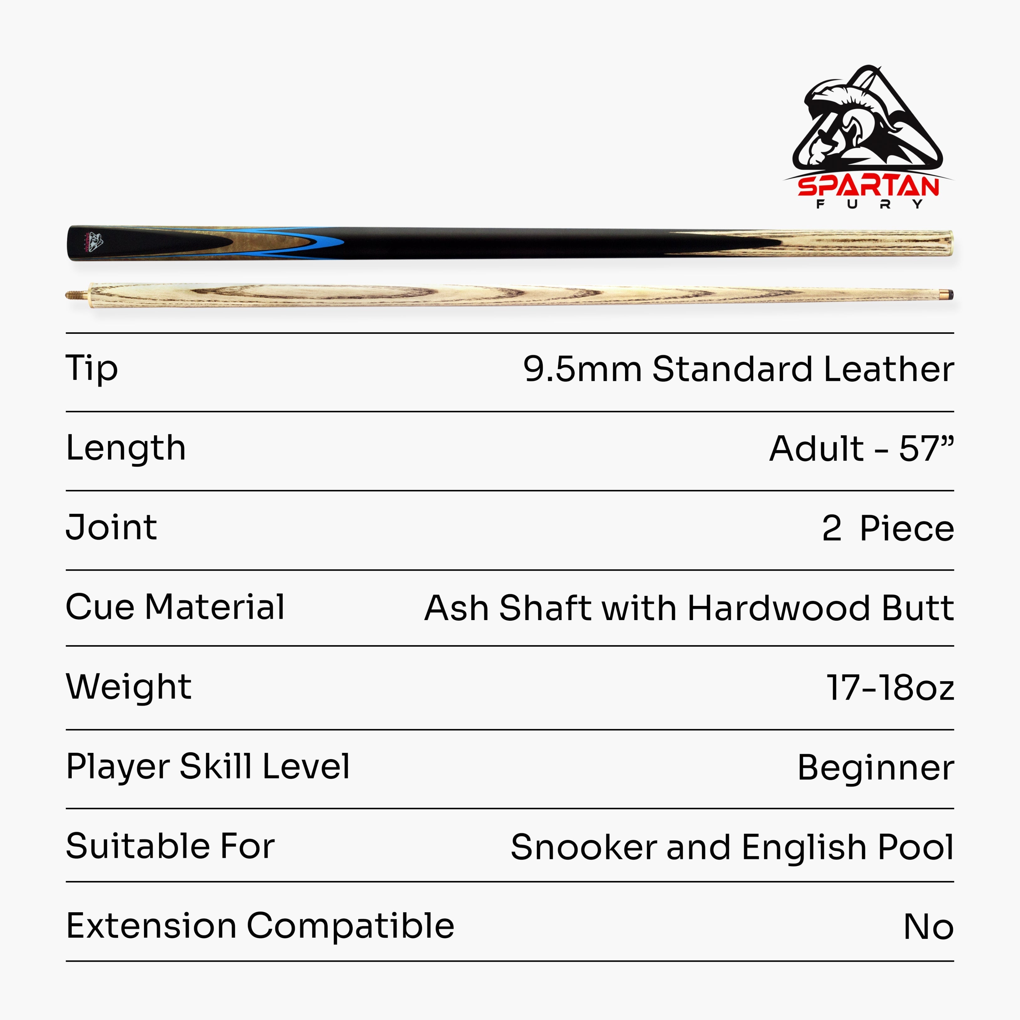 Spartan Fury Conquest cue and soft case set Cue + Case