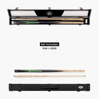 Baize Master Crucible cue and case set - 9.5mm tip Cue + Case