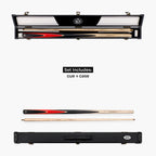 Baize Master Crucible cue and case set - 9.5mm tip Cue + Case