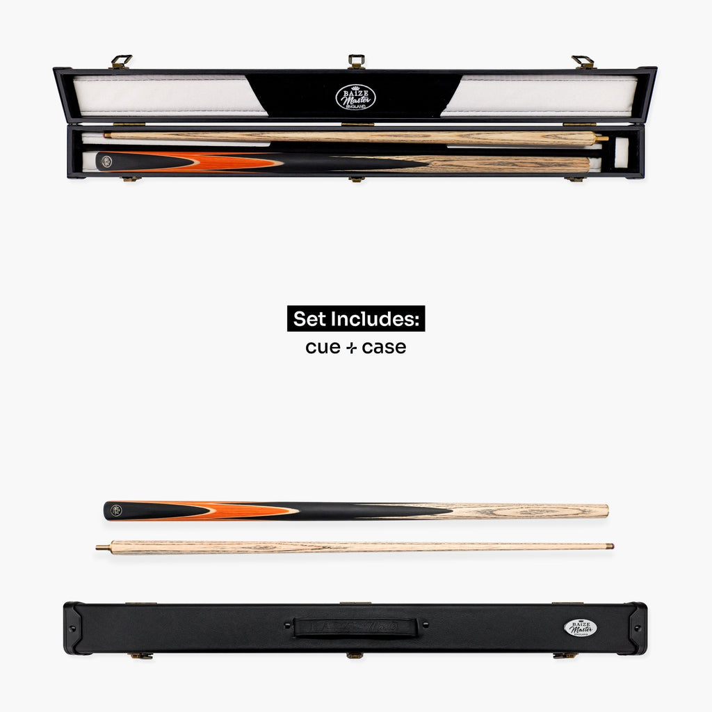 Baize Master Crucible cue and case set - 9.5mm tip Cue + Case