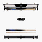 Baize Master Crucible cue and case set - 9.5mm tip Cue + Case