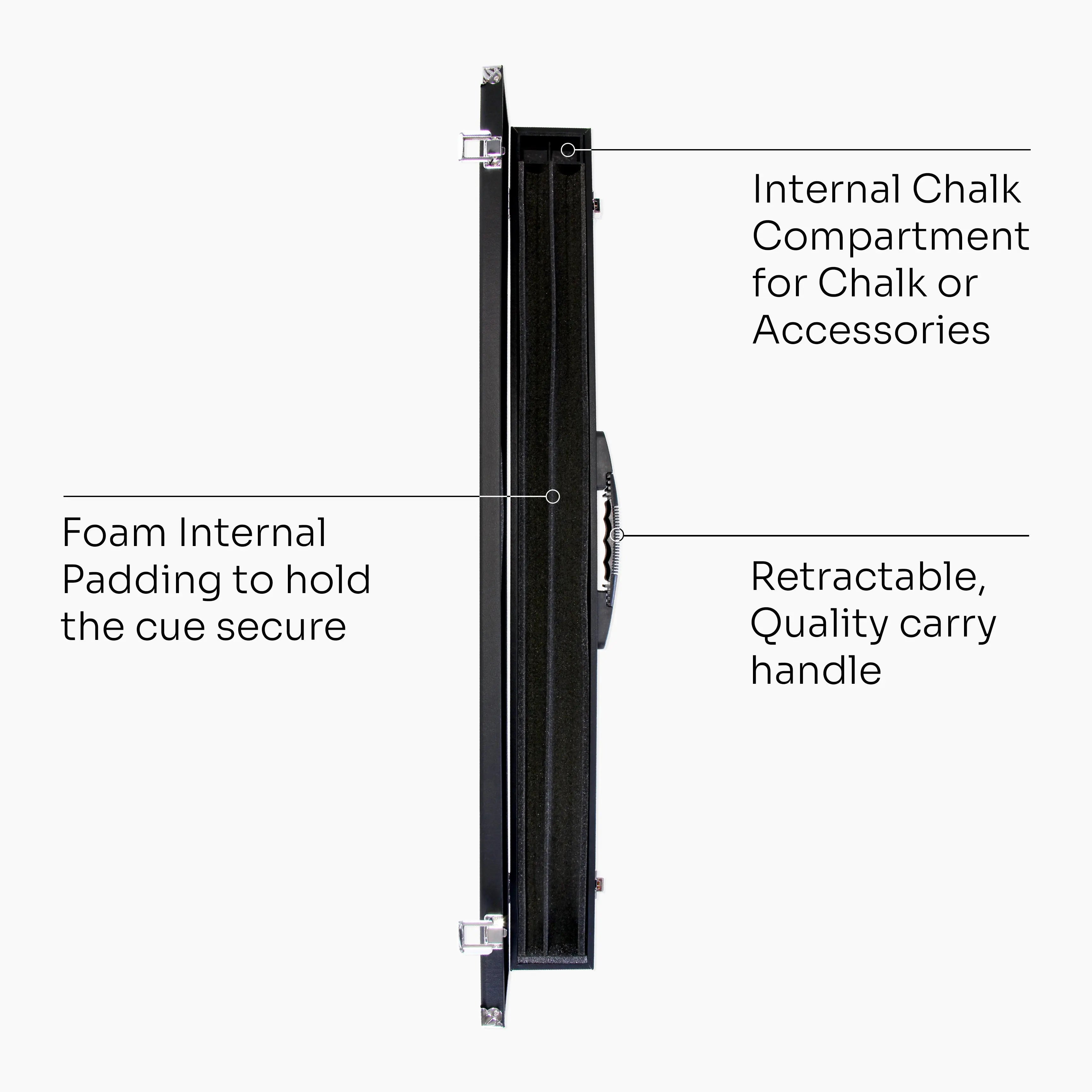 Jonny 8 Ball adjustable 57-inch 3-piece cue and hard case Cue + Case