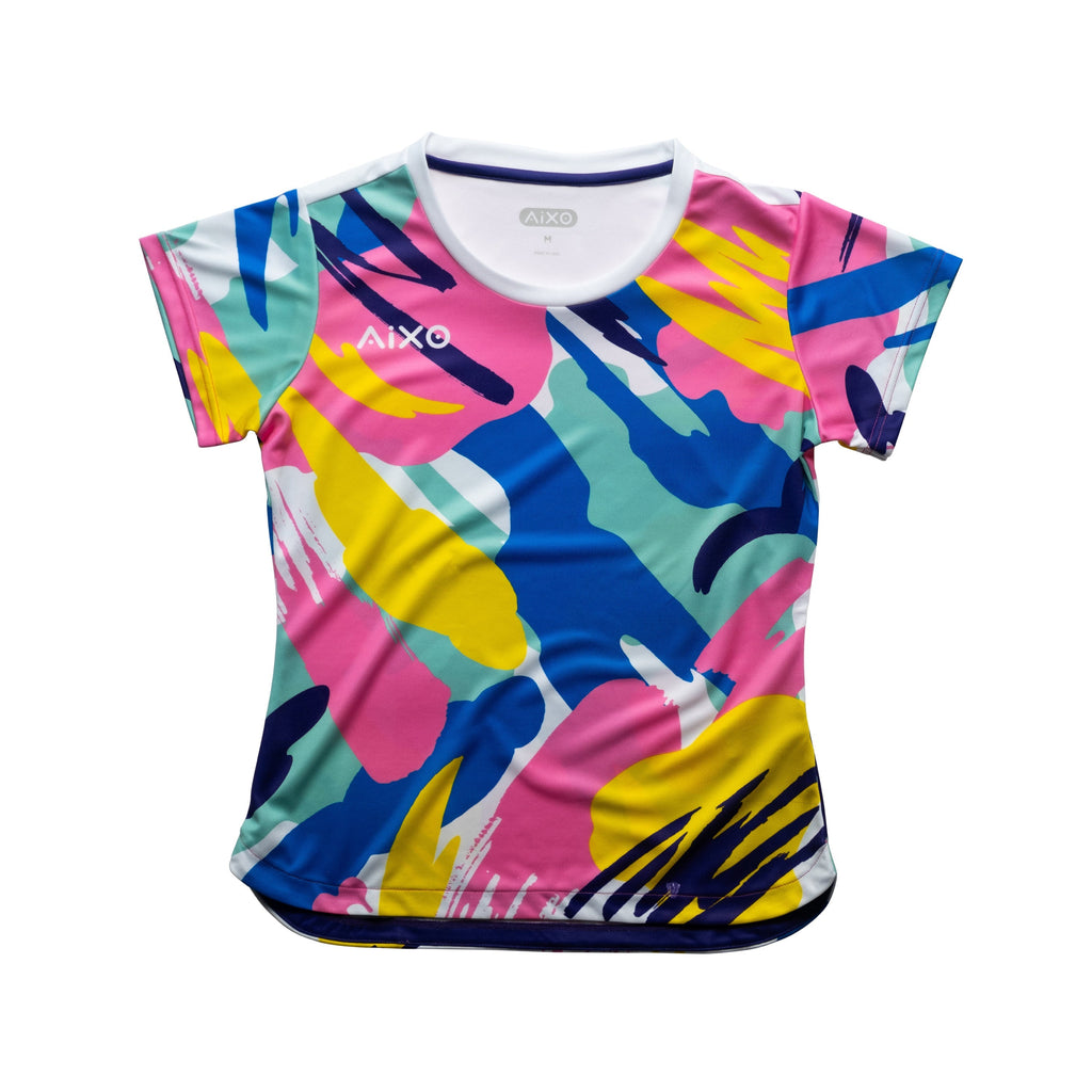 Aixo Abstract Womens Top Multicolour Aixo