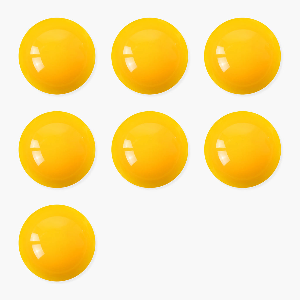 Aramith yellow 2-inch pool balls - 7 pack Cue + Case