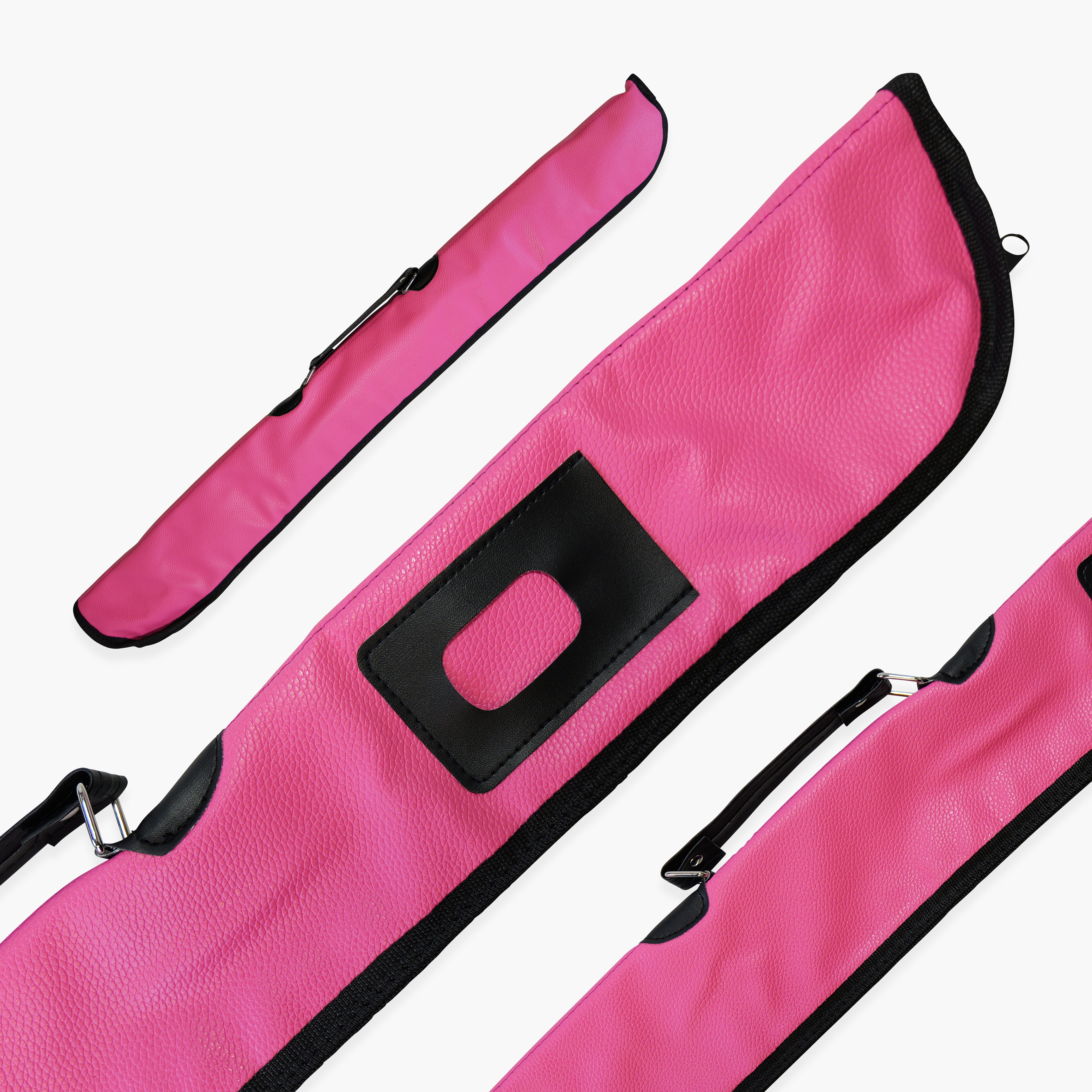 Hot pink padded 2-piece soft cue case