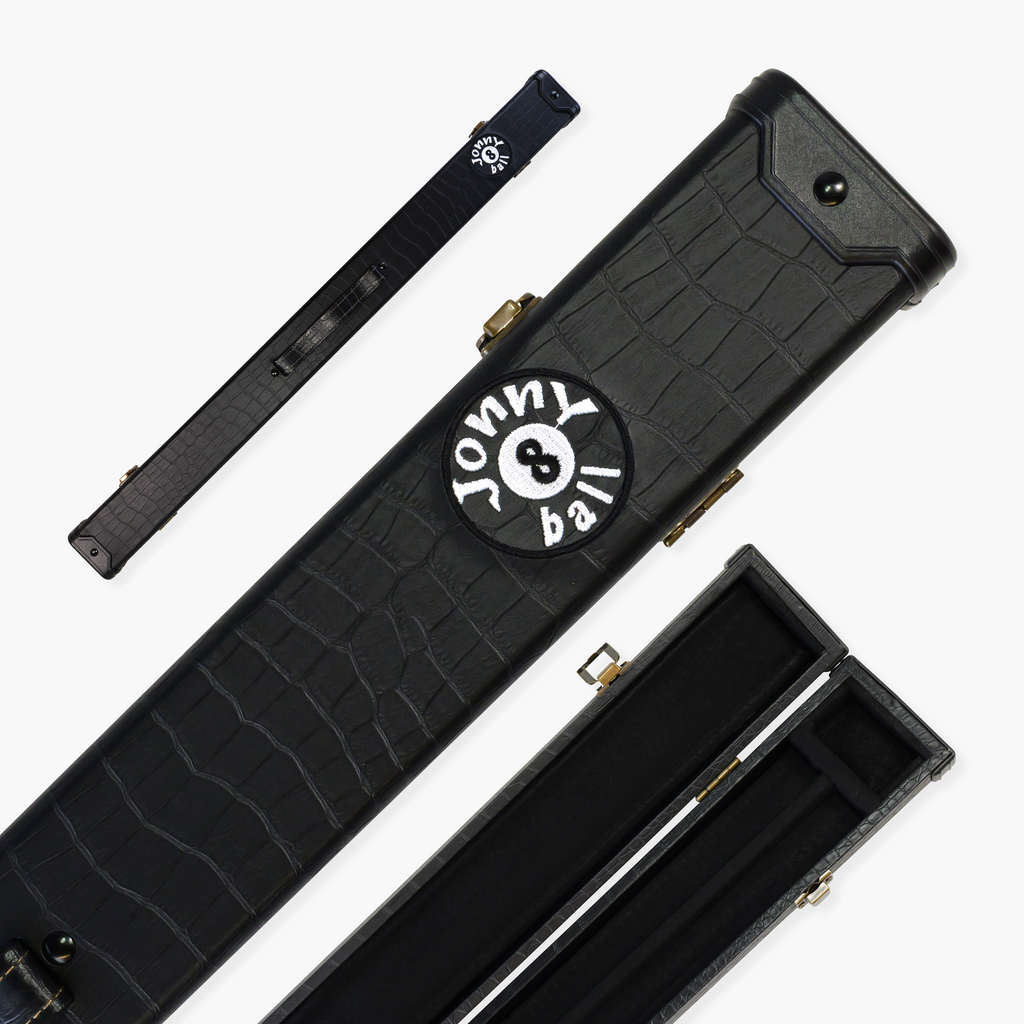 Jonny 8 Ball Black Croc 2-piece cue case Cue + Case