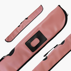 Light pink padded 2-piece soft cue case