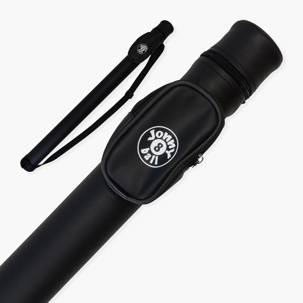 Jonny 8 Ball black tubular 2-piece cue case Cue + Case