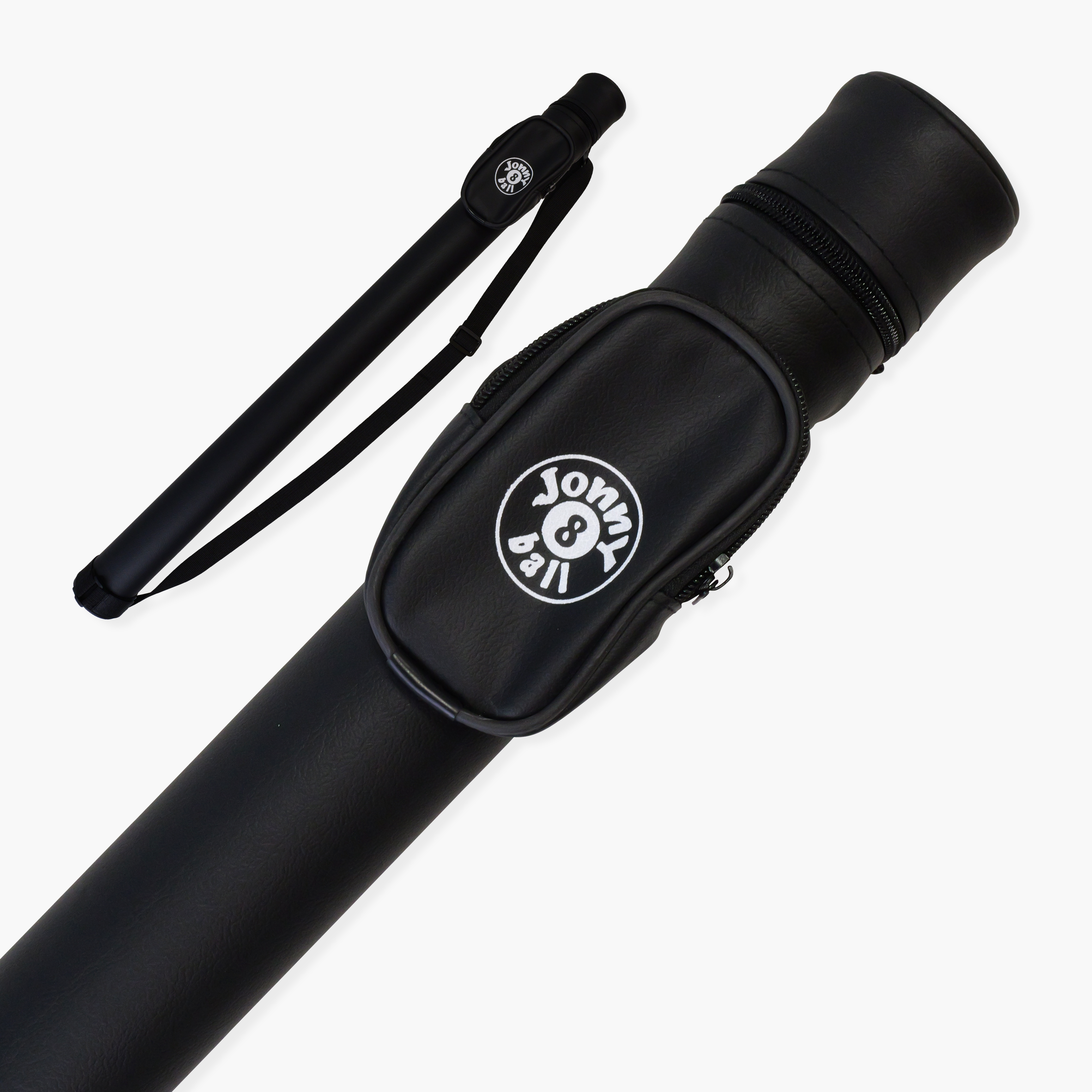 Jonny 8 Ball black tubular 2-piece cue case Cue + Case