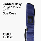 Navy padded 2-piece soft cue case