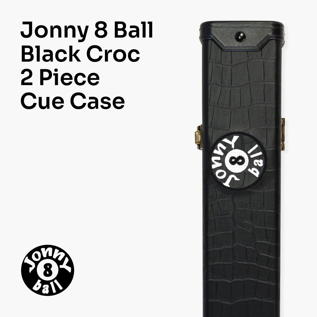 Jonny 8 Ball Black Croc 2-piece cue case Cue + Case