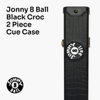 Jonny 8 Ball Black Croc 2-piece cue case Cue + Case