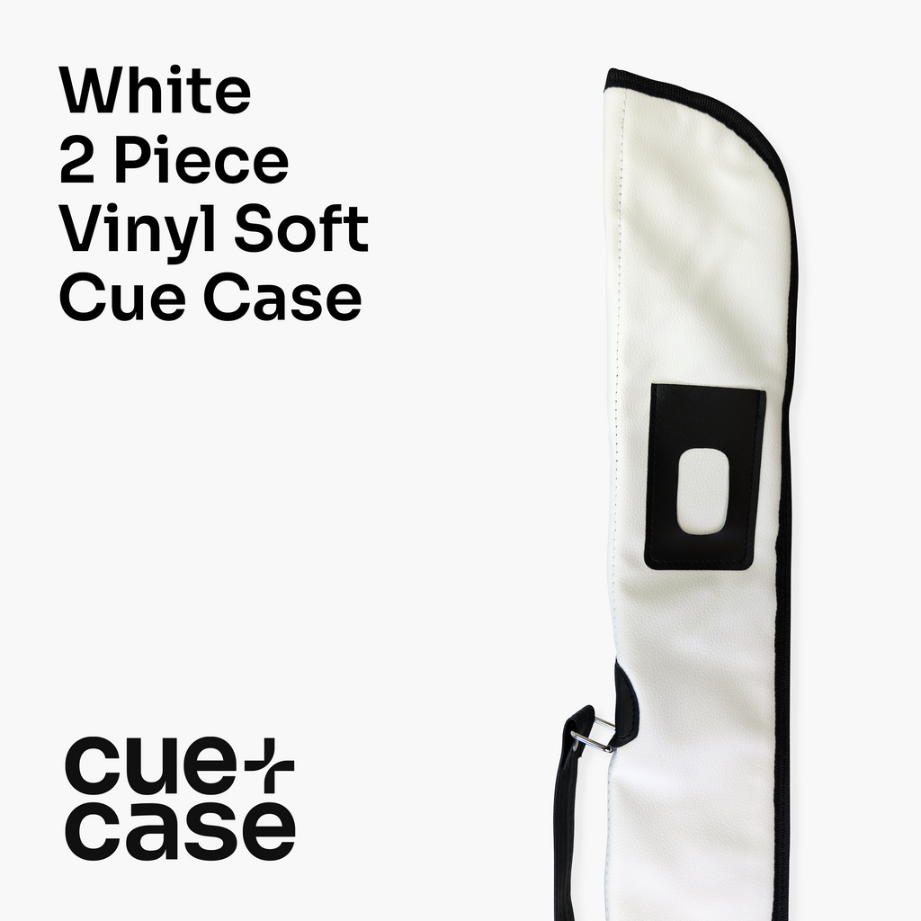 White padded 2-piece soft cue case