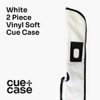 White padded 2-piece soft cue case