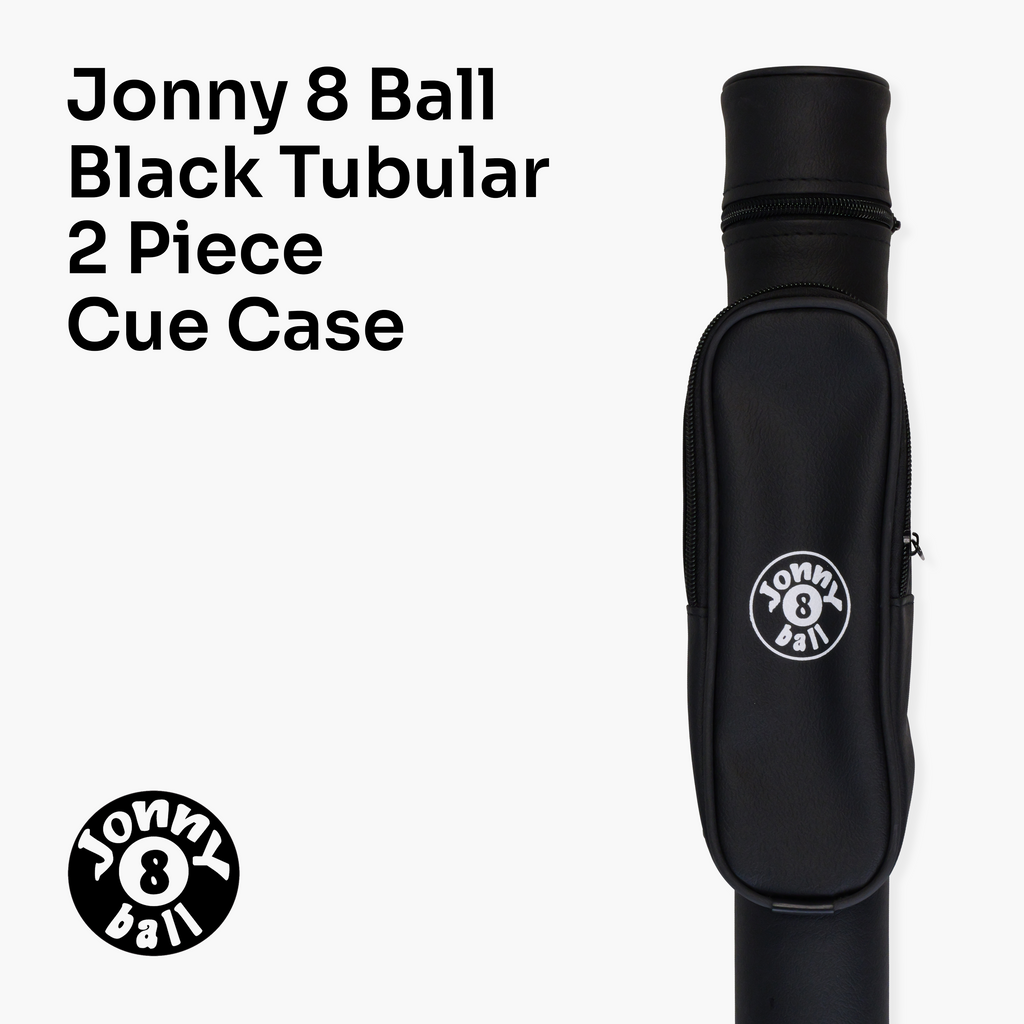 Jonny 8 Ball black tubular 2-piece cue case Cue + Case