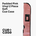 Light pink padded 2-piece soft cue case