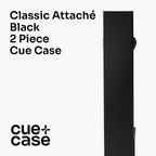 Black classic attache 2-piece cue case