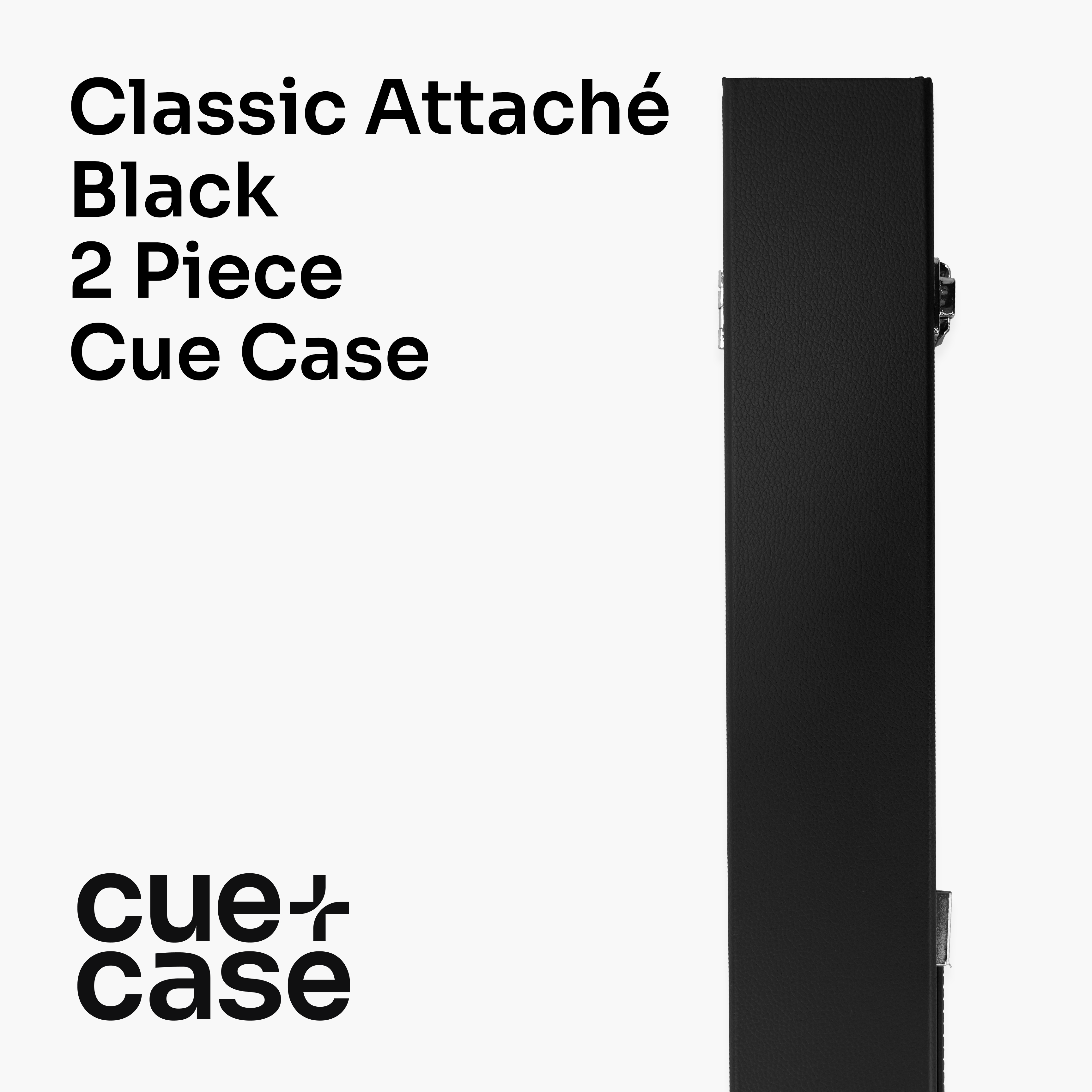 Black classic attache 2-piece cue case