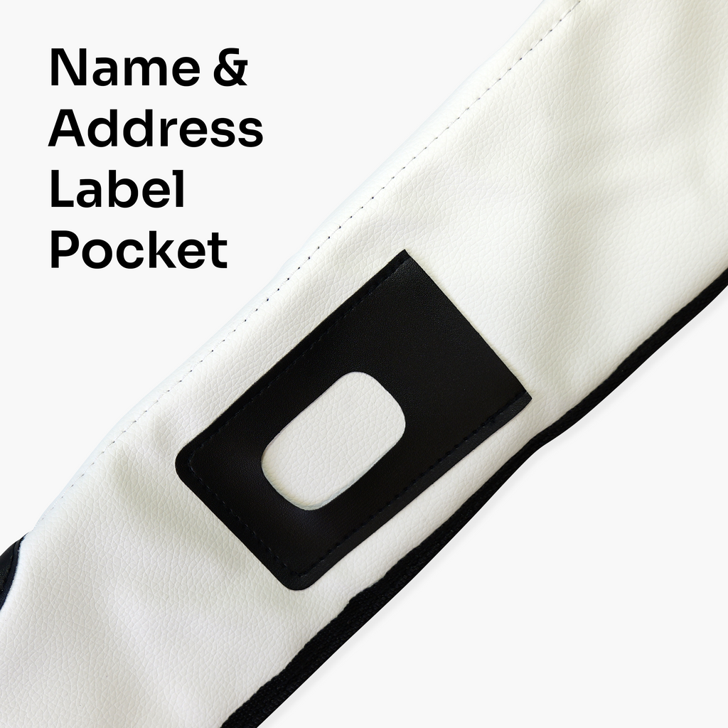 White padded 2-piece soft cue case