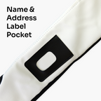 White padded 2-piece soft cue case