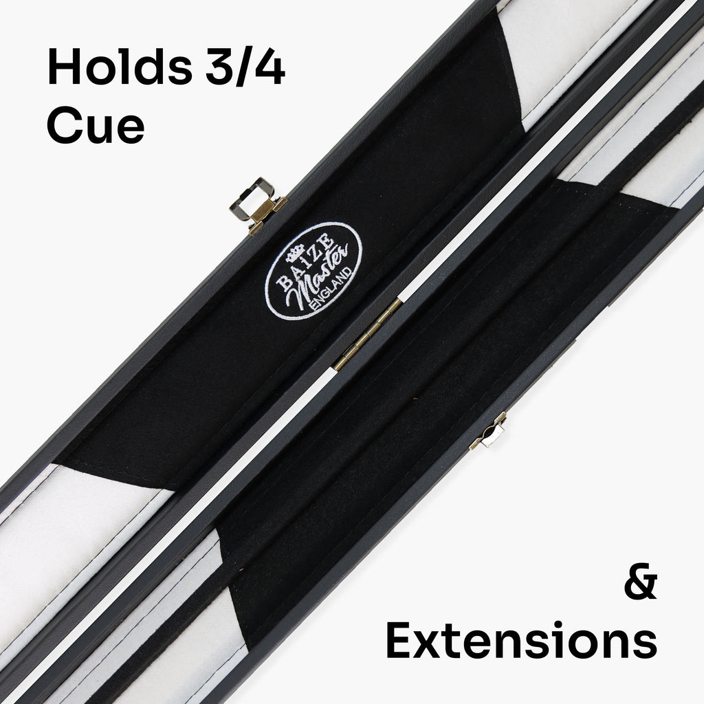 Baize Master black 3/4 cue case Cue + Case