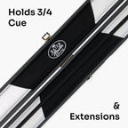 Baize Master black 3/4 cue case Cue + Case