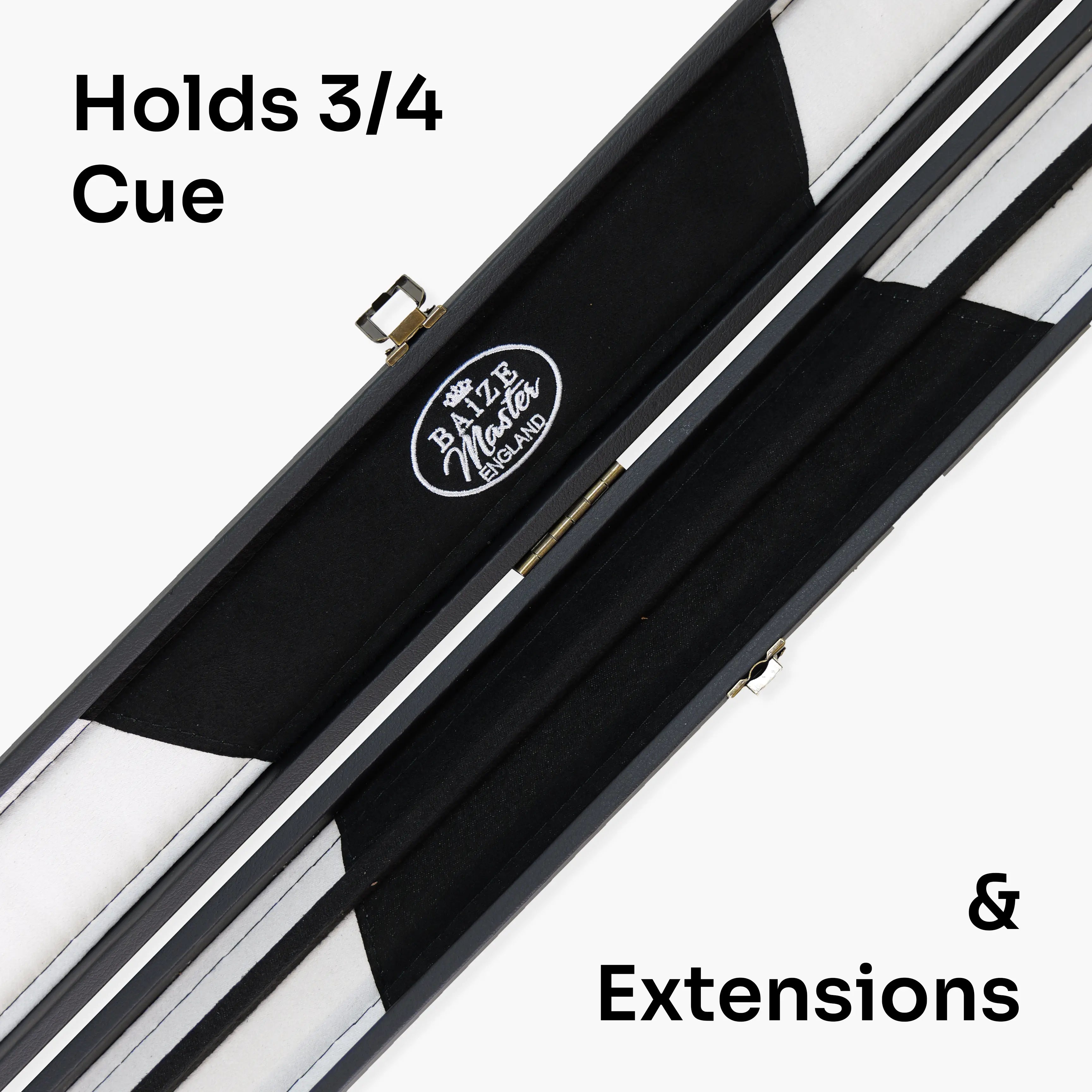 Baize Master black 3/4 cue case Cue + Case