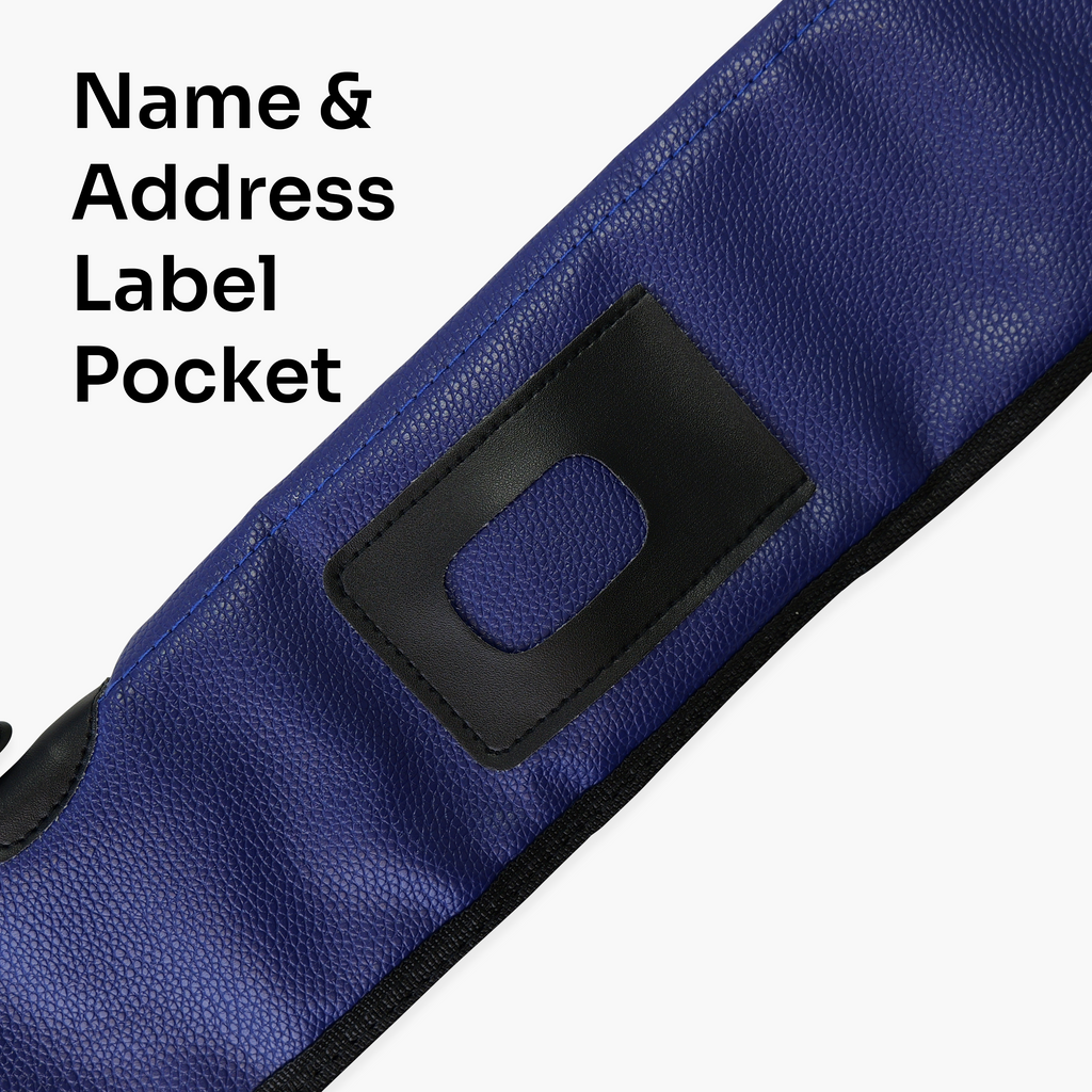 Navy padded 2-piece soft cue case