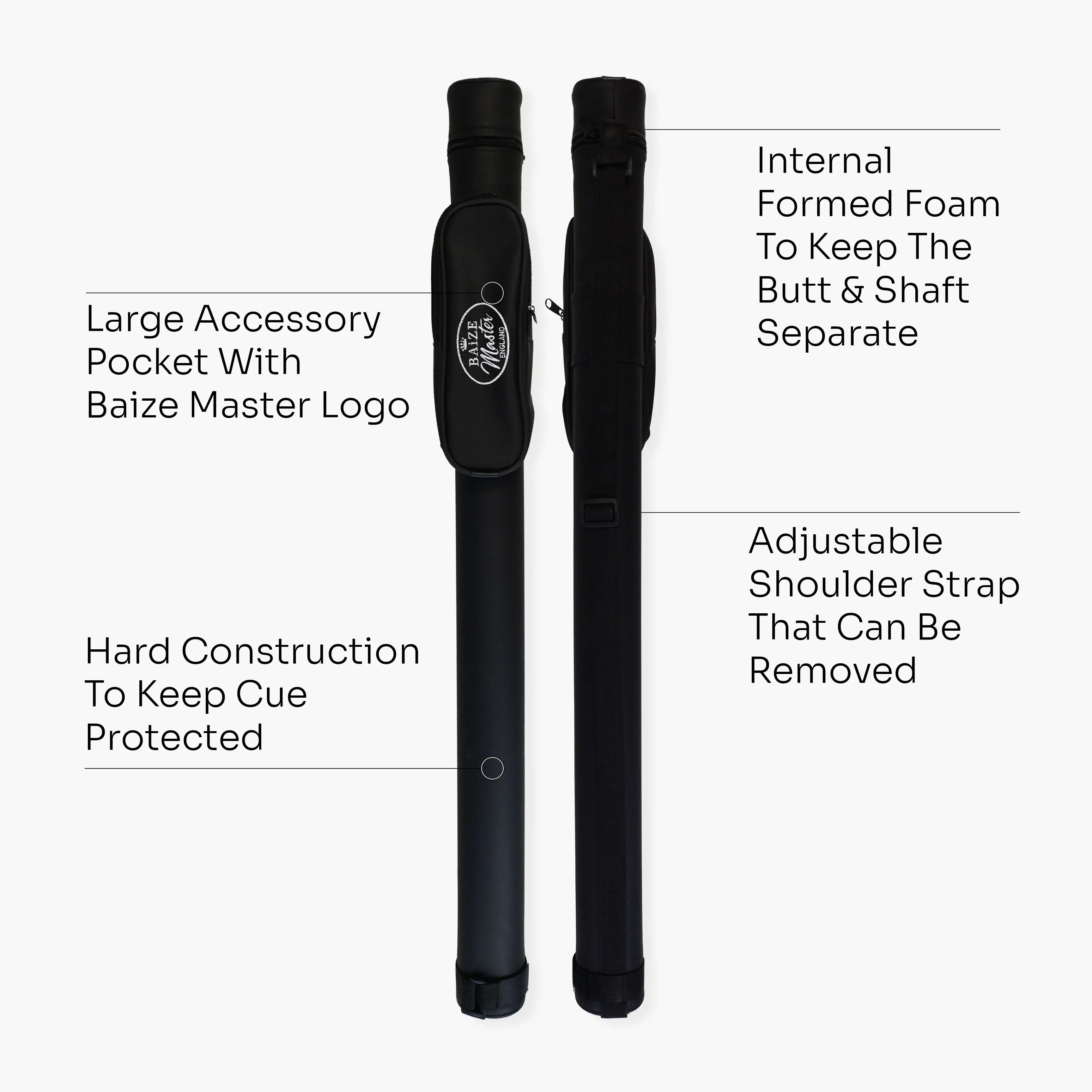 Baize Master tubular 2-piece cue case Cue + Case