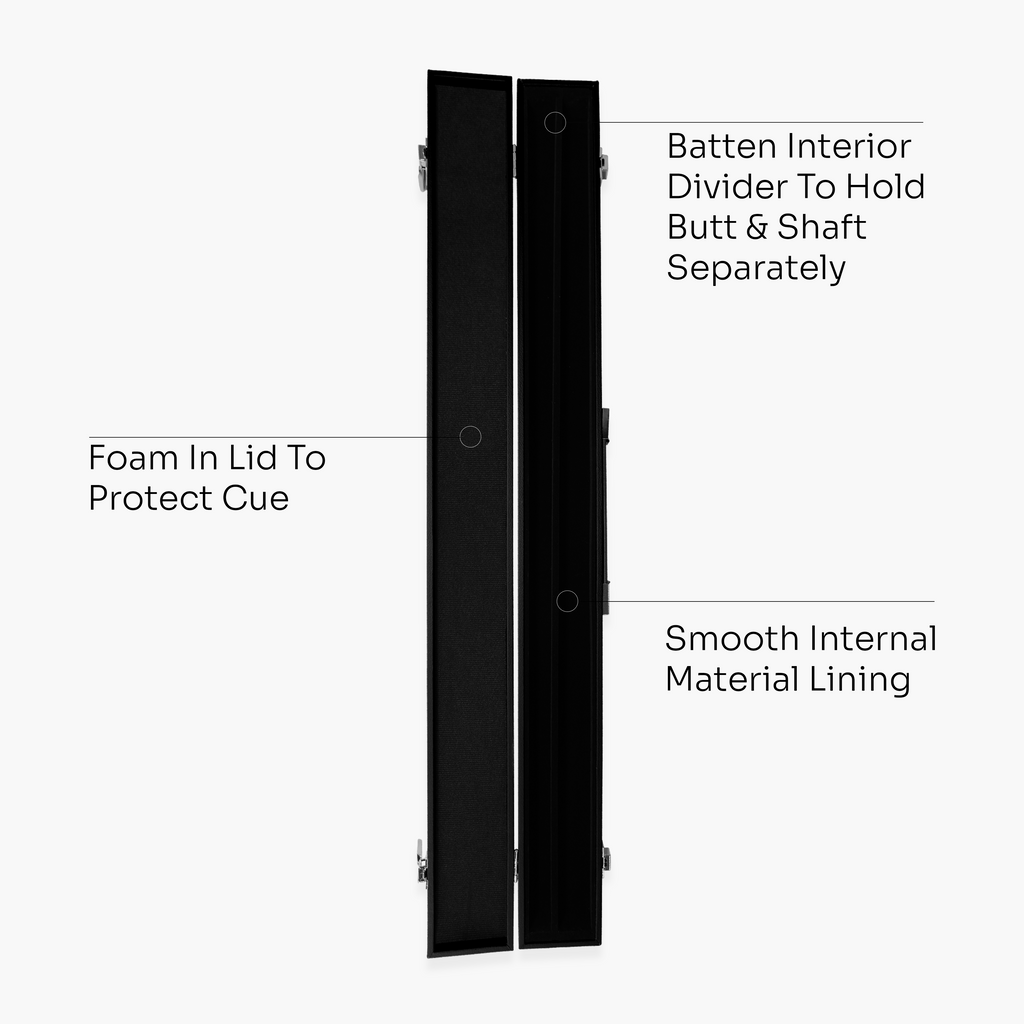 Black classic attache 2-piece cue case
