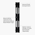 Baize Master black 3/4 cue case Cue + Case