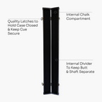 Jonny 8 Ball Black Croc 2-piece cue case Cue + Case