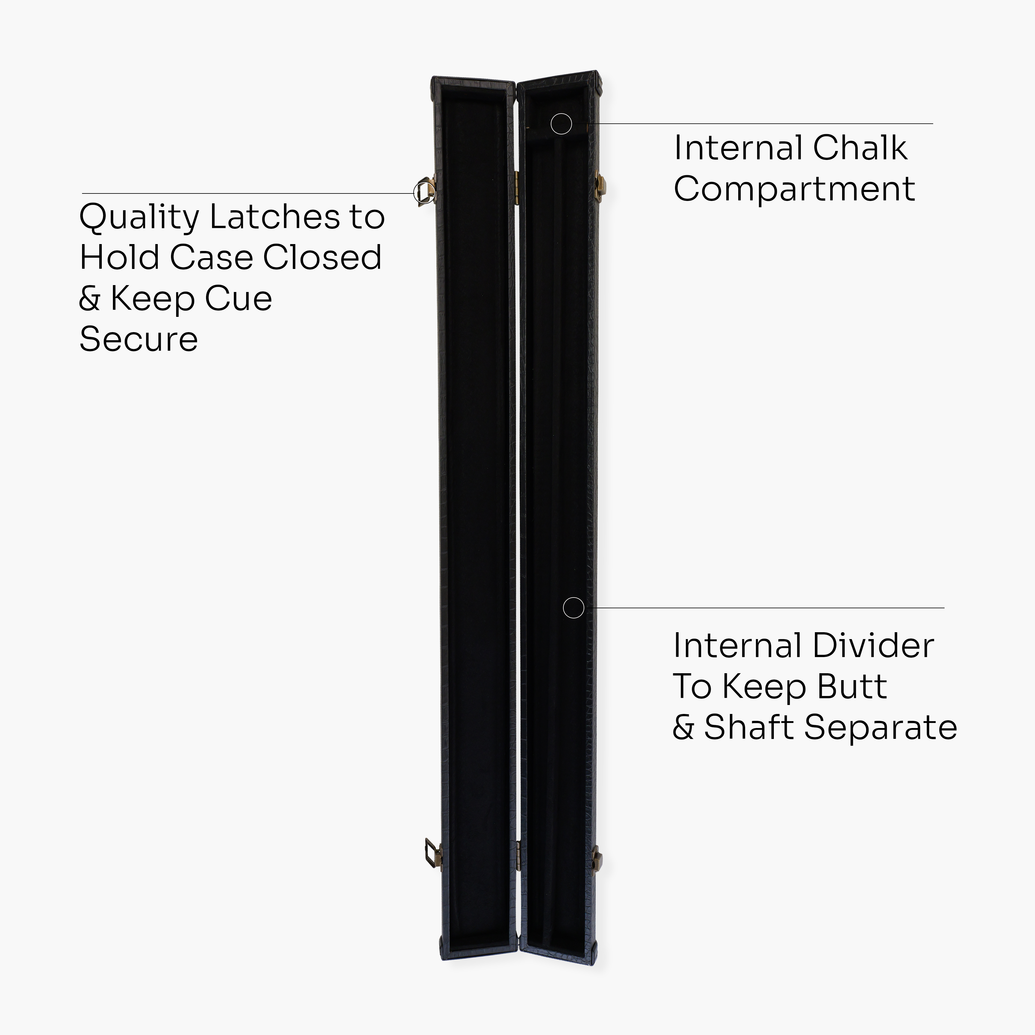 Jonny 8 Ball Black Croc 2-piece cue case Cue + Case