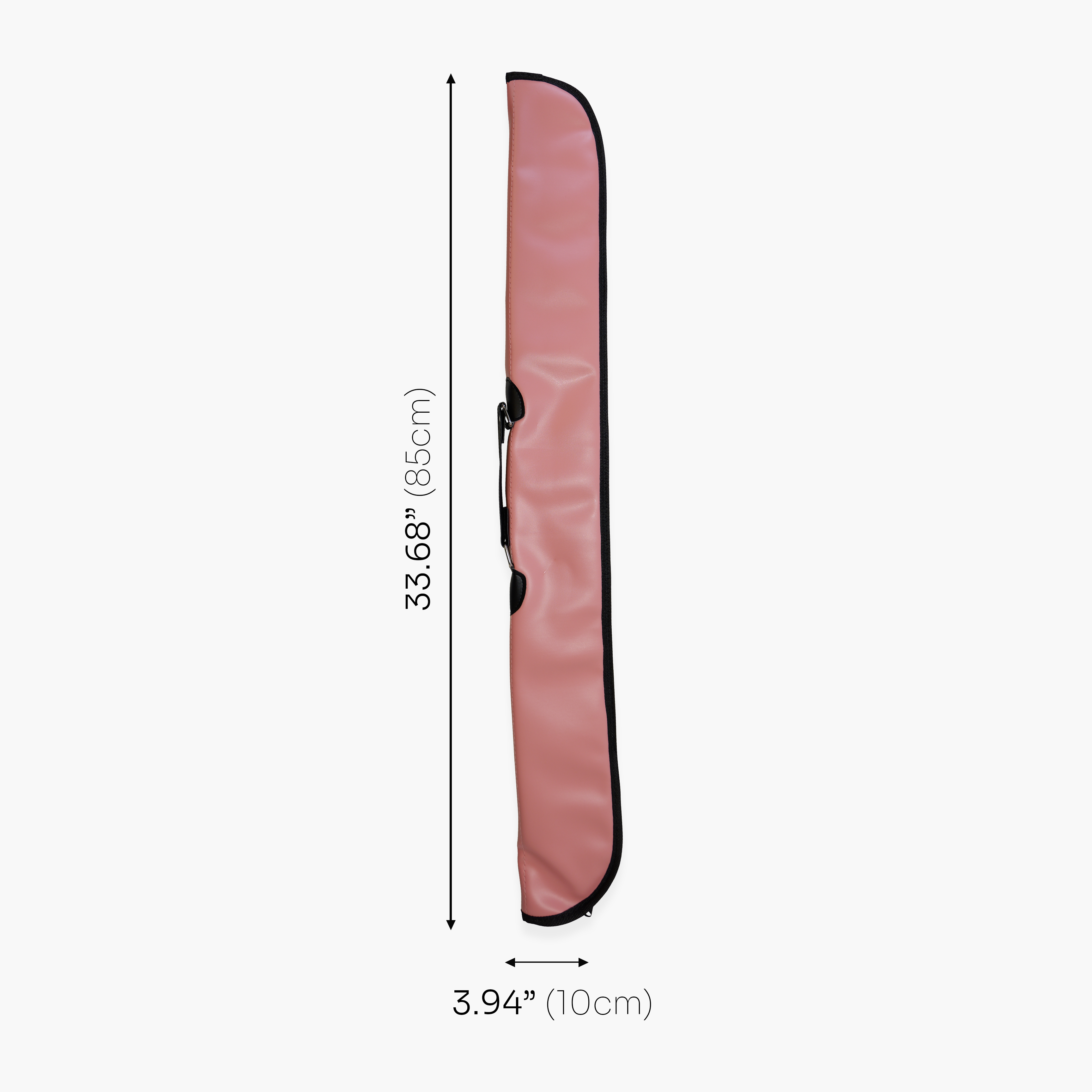 Light pink padded 2-piece soft cue case