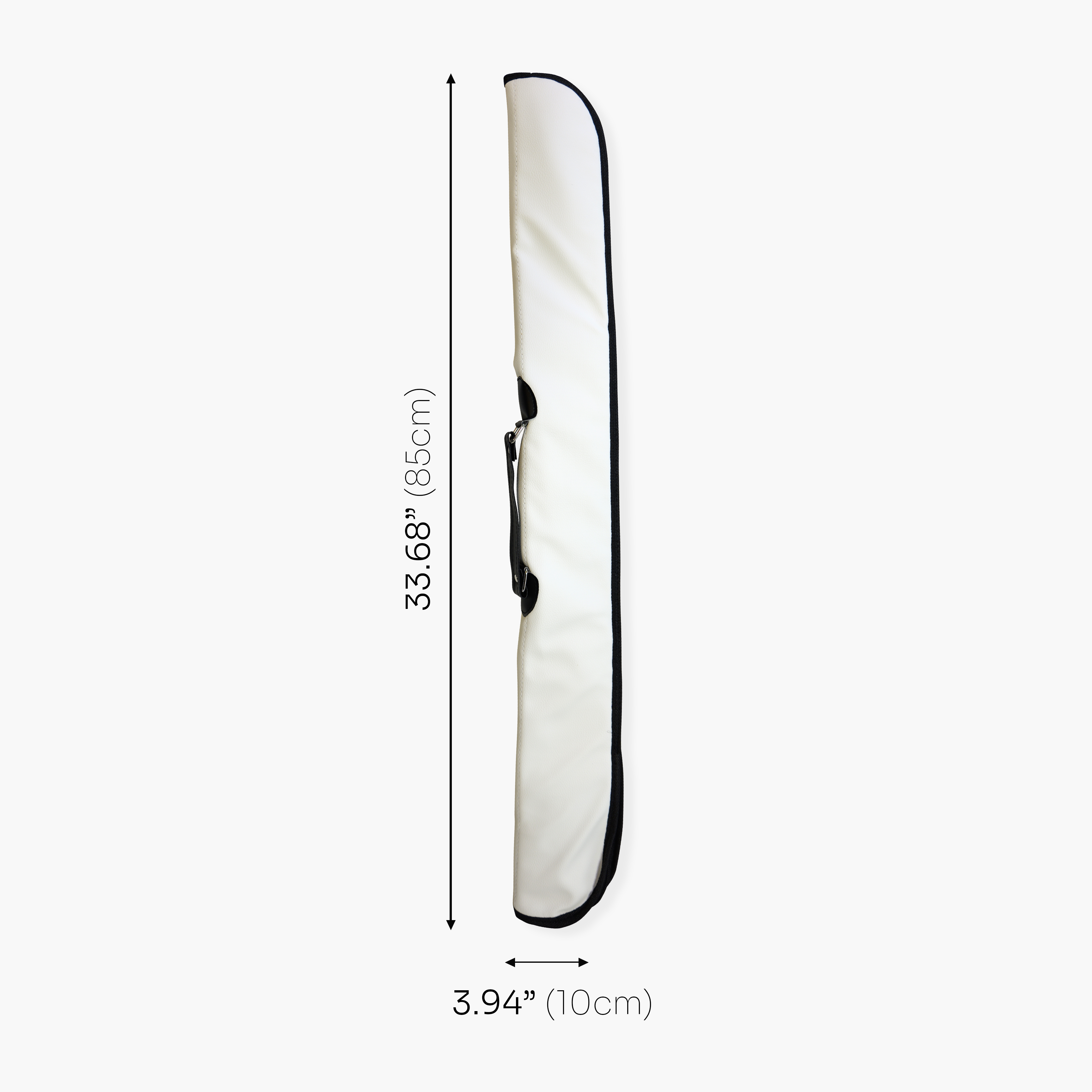 White padded 2-piece soft cue case